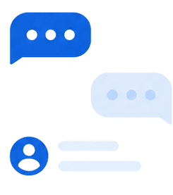 案件チャットの吹き出しのイラスト